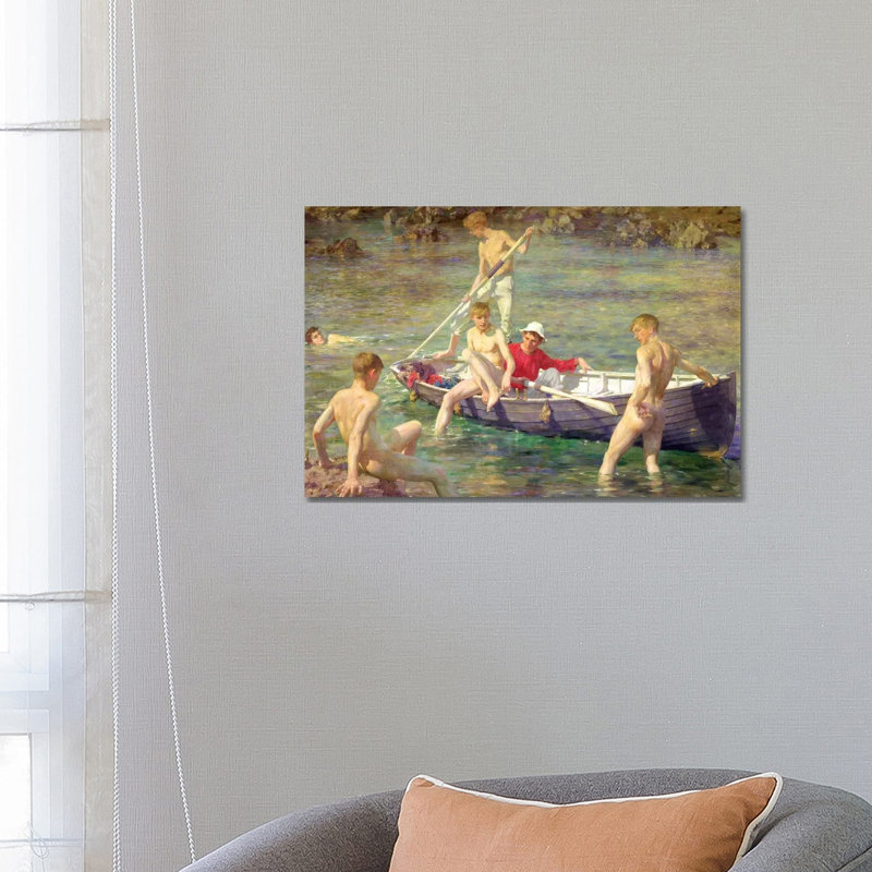 Ruby, Gold, And Malachite by Henry Scott Tuke - Wrapped Canvas Painting, 66.04 cm H x 45.72 cm W x 3.175 cm D