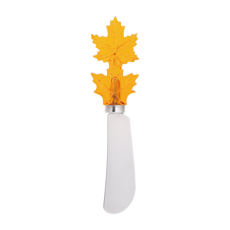 Maple Leaves Transparent Polyresin Cheese Spreader, S4