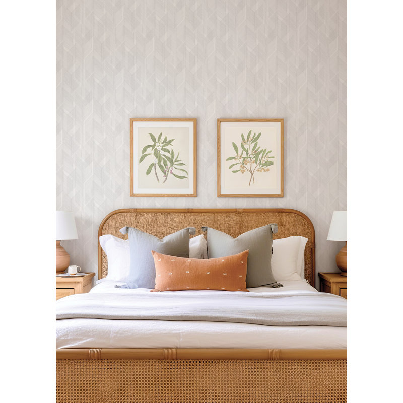Bryant Evergreen Crosshatch Wallpaper, Gray
