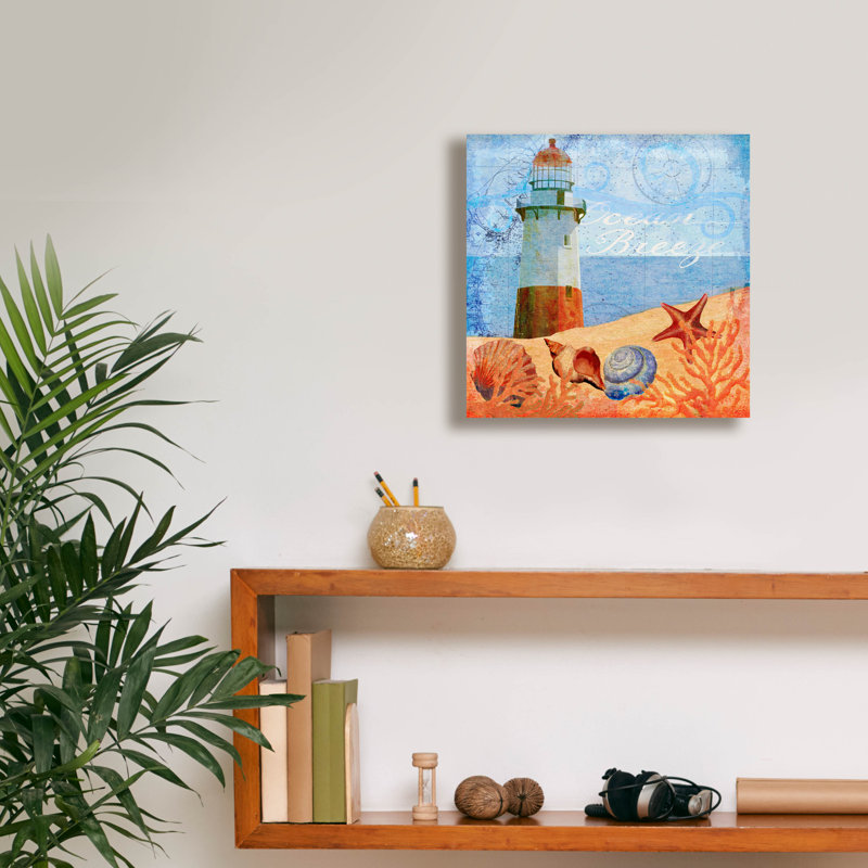 «Ocean Breeze Lighthouse» par Art Licensing Studio, art mural sur toile