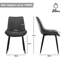 Velvet Upholstered Metal Side Chair-355355683