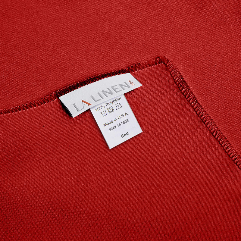 Wayfair Basics® Fisher Solid Colour Square Tablecloth, Red, 72" Square