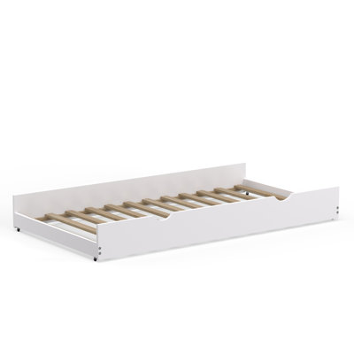 Lit gigogne simple à roulettes pour lit superposé en bois massif