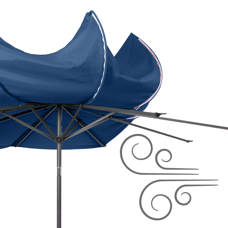 Parasol de marché 9,8 pi Bryn, Bleu de cobalt