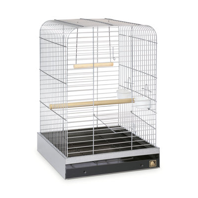 Alice 29'' Steel Flat Top Table Top Bird Cage with Perch