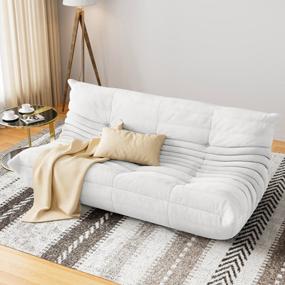 Armless 3-Seat Togo Three Seater Large Bean Bag Sofa by Trule