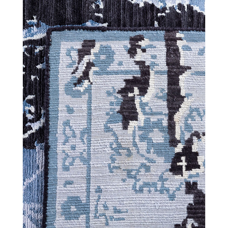 Overdyed One-of-a-Kind Rectangle 8'2" x 10'1" Hand Knotted Area Rug