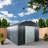 Metal Storage Shed Durable Steel Design With Locking Double Doors, Ventilation Slots, And Easy Installation Outdoor Storage For Garden Tools