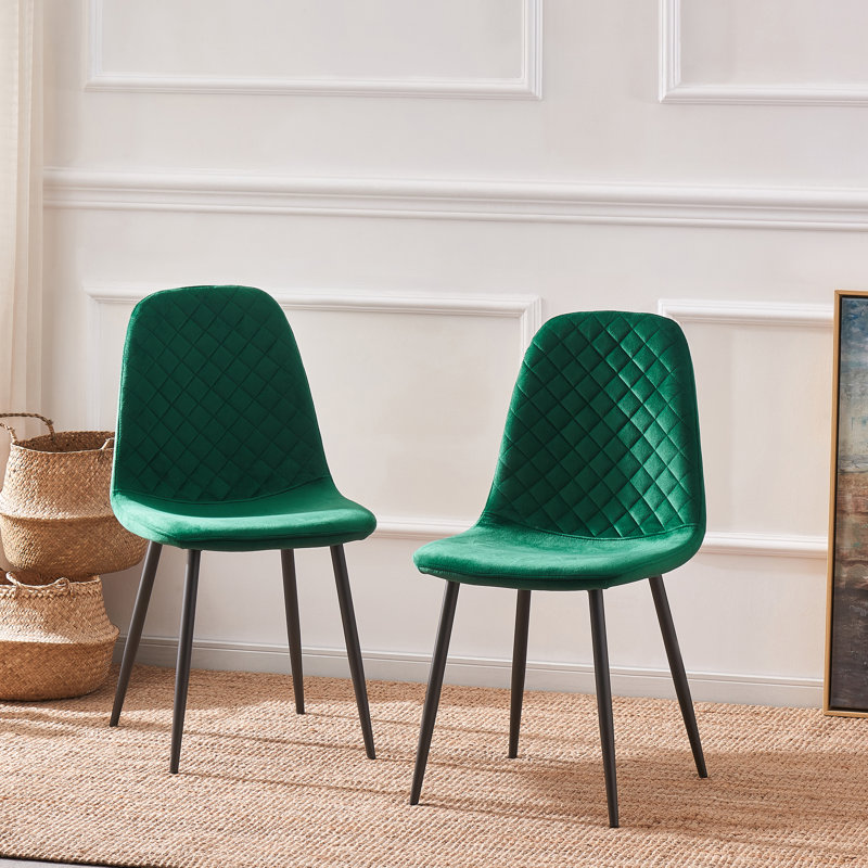 150cm Marble Effect Dining Table Set With 4 Quilted Velvet Chairs, Green