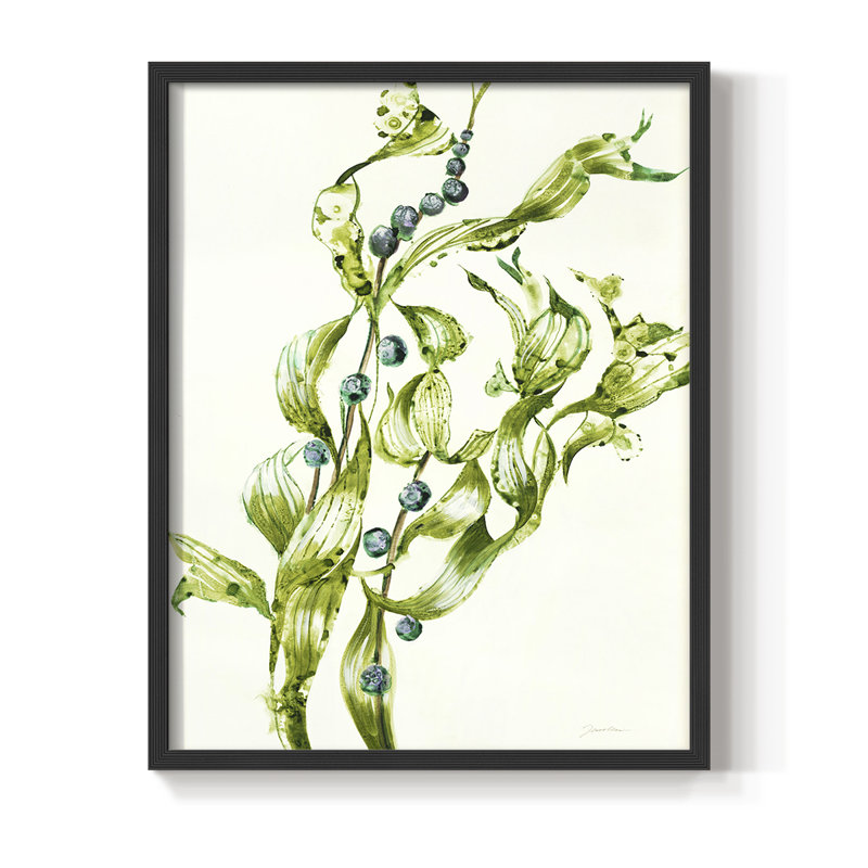 Sea Grapes, reproduction encadrée - bois massif, H 21 po x l 17 po, Noir, noir, noir, noir