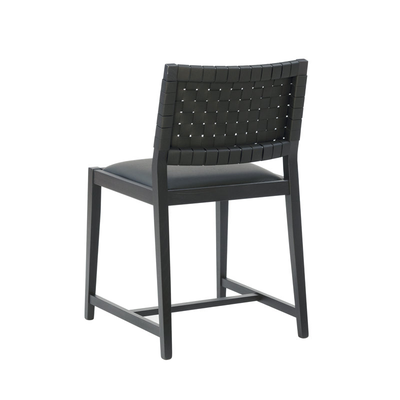 Morrow Solid Wood Side Chair, Black