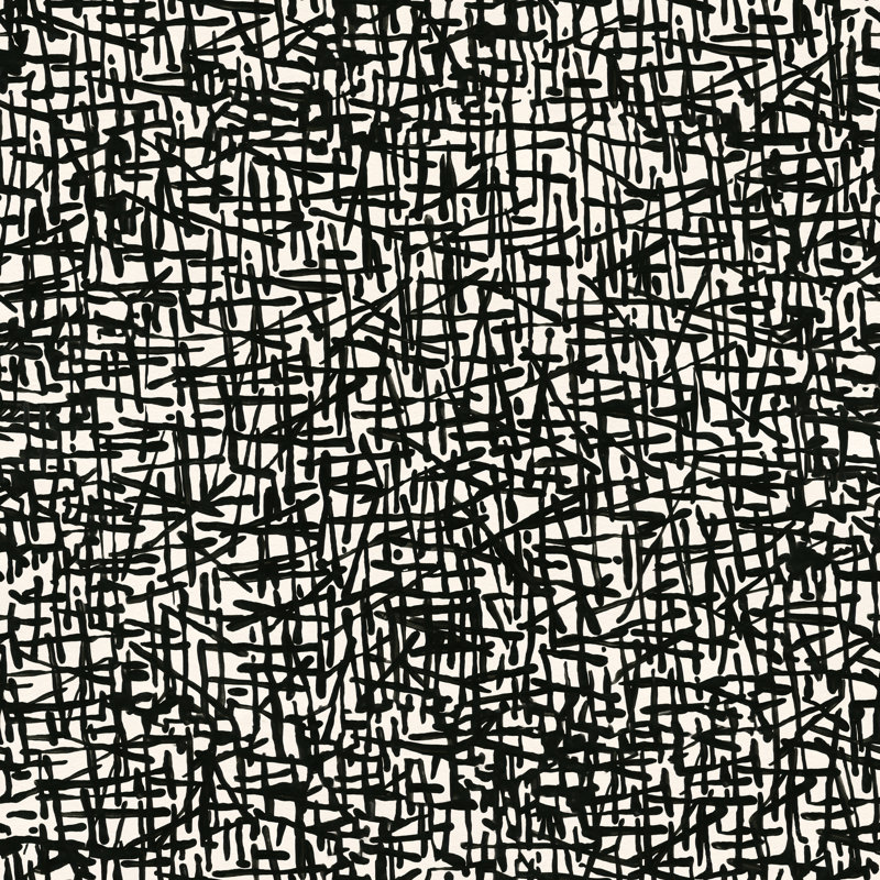 Susan Hable Abstract Wallpaper Roll, Black/Cream