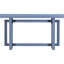 Table de chevet contemporaine bleu marine - pin, charge de 150 lb, installation minimaliste de style américain dans le vestibule, structure en pin, capacité, installation rapide
