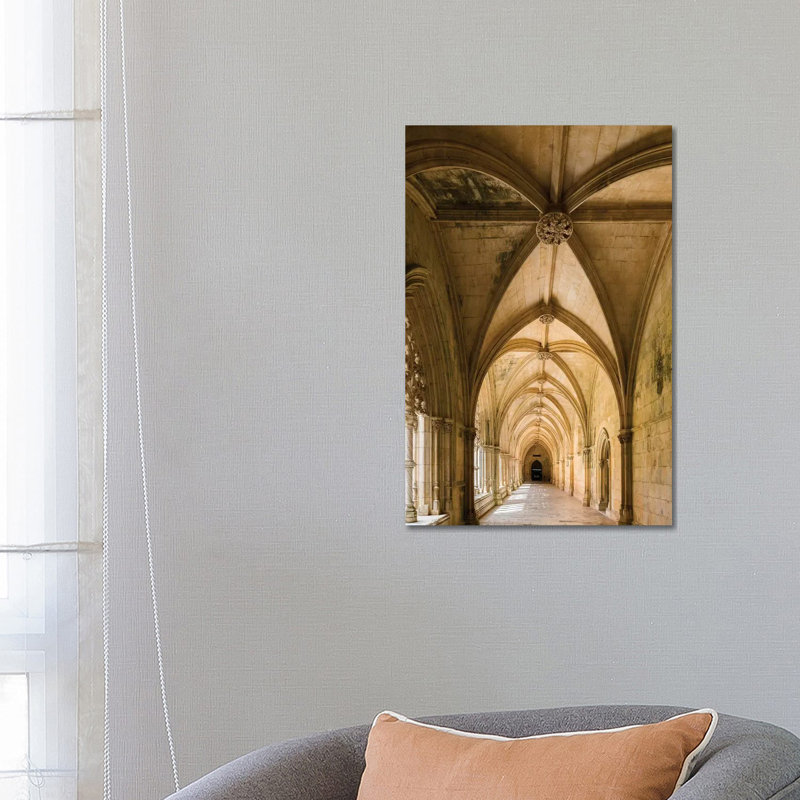 Claustro Real, the Royal Cloister, Mosteiro de Santa Maria da Vitoria, Portugal. 1 Piece Wrapped Canvas Wall Art