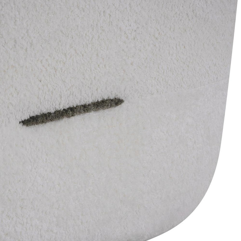 Canapé moderne à 3 places comprimé, Boucle blanc