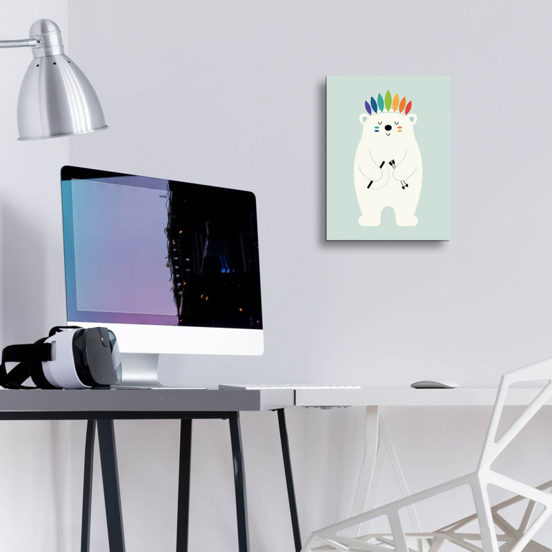 «Be Brave Polar» par Andy Westface, H 16 po x l 12 po x P 0,13 po