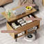 Table basse à plateau relevable 31,5 pouces avec rangement caché et 2 tablettes ouvertes