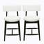 Tabouret de comptoir Mid-Century moderne (ensemble de 2) noir et beige-894091109