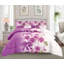 Purple Trendy Printed Bedspread Floral Design Quilted with Pillow Shams-113665262