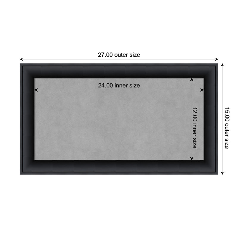 Tableau d'organisation magnétique noir Nero, H 15 po x l 27 po