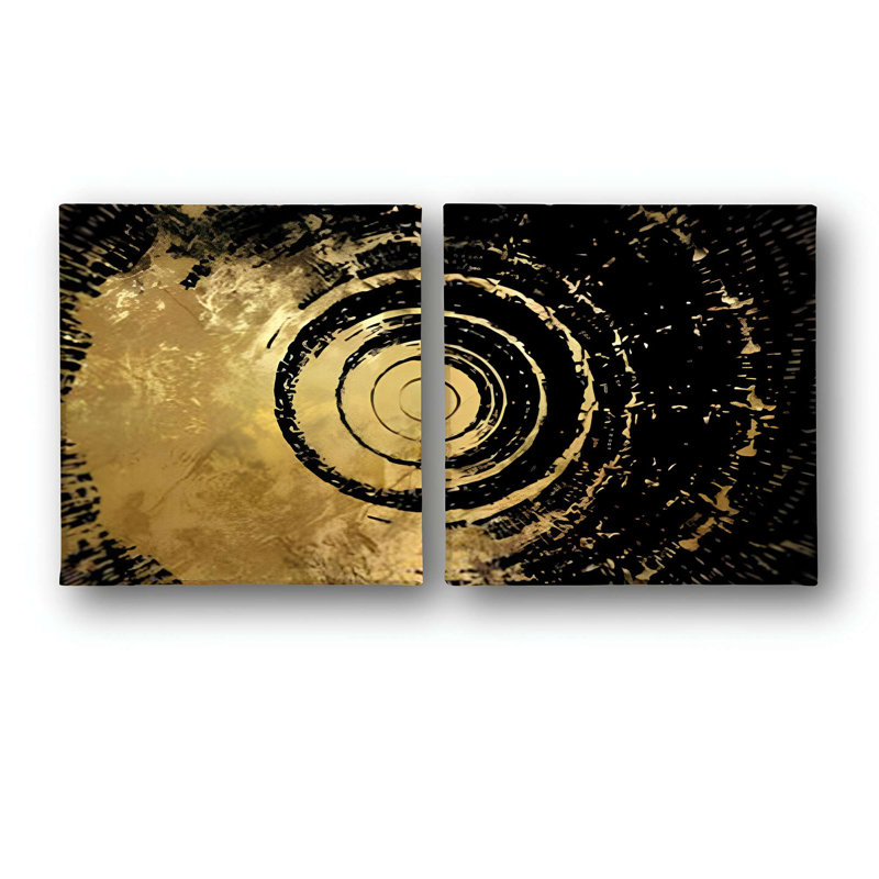 Stylish Decorative Canvas Paintings (2 Pieces), 12 x 12 Inches | 100% Canvas with 100% Wooden Frame | Perfect for Living Room, Bedroom, or Office Decor, Adds Elegance and Modern Touch to Any Space