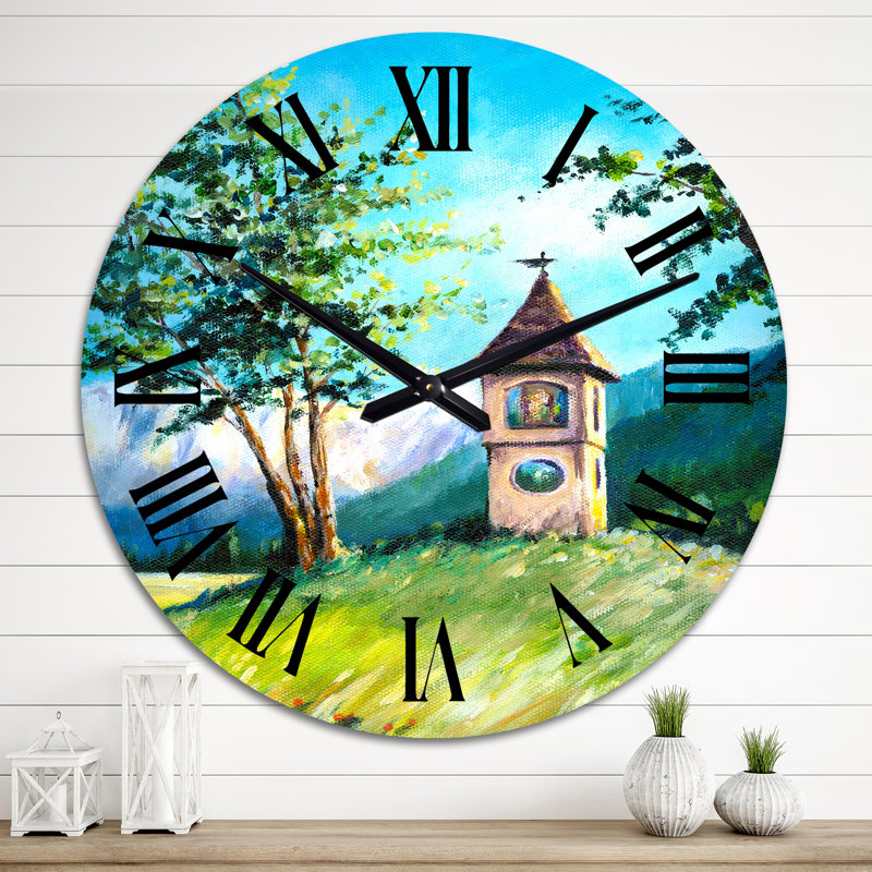 Petite chapelle dans les montagnes I - Horloge murale, Grand