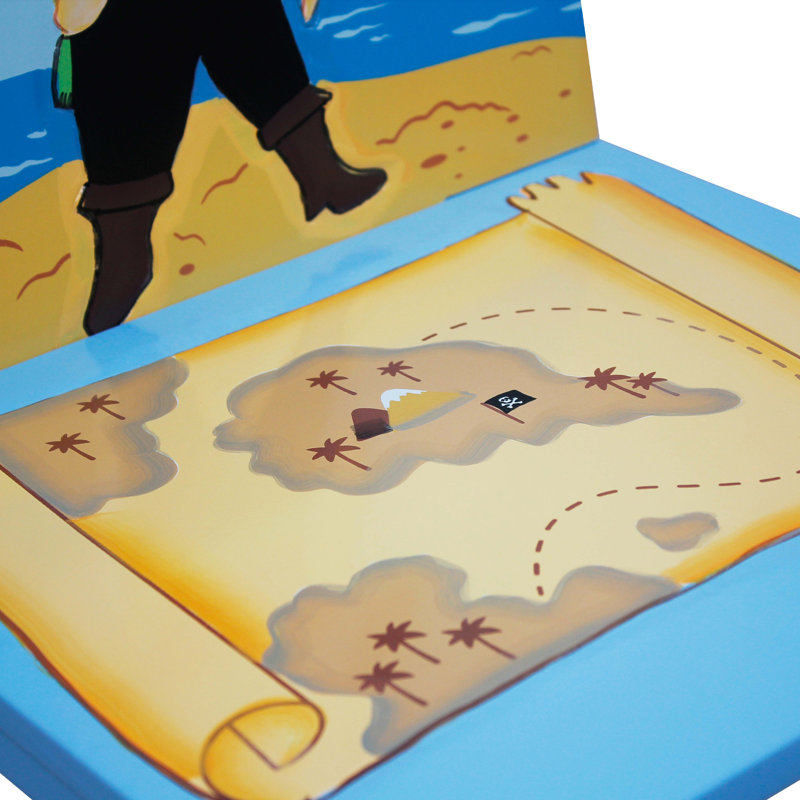 2 Piece Toy Furniture -Pirate Island Set, Blue/Brown