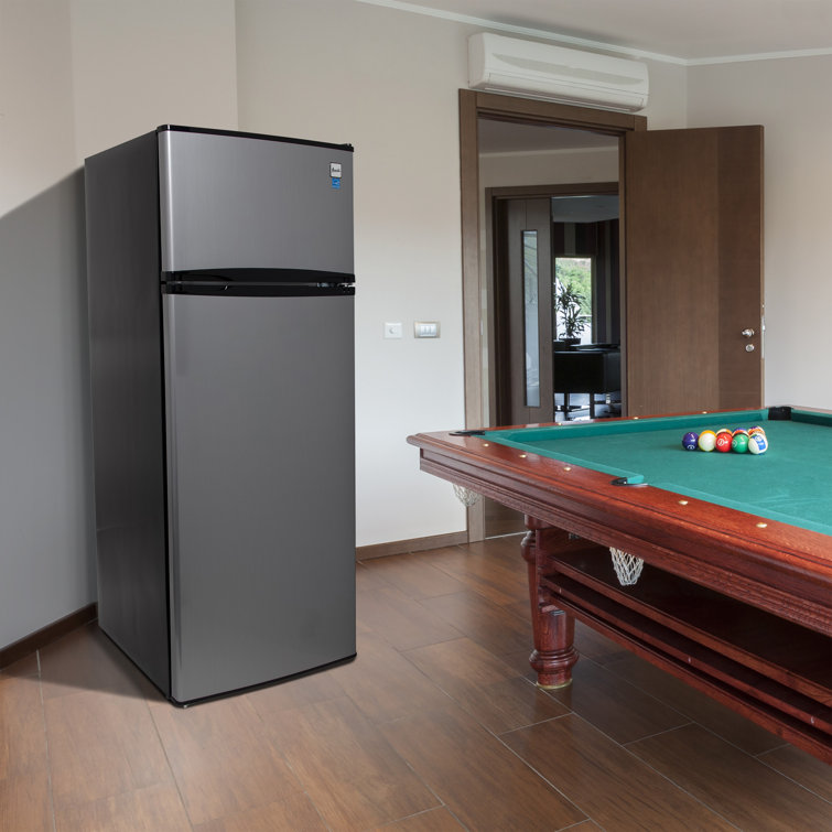 7.3 cu. ft. 2 Door Mini Fridge Freezer Apartment Size Refrigerator