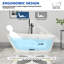 63"L x 28"W Slipper Freestanding Soaking Oval Bathtub, Cupc Certified, Spa-Inspired Design for Modern Bathrooms