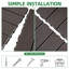 Paquet de 9 tuiles de terrasse emboîtables, de tuiles composites résistantes aux intempéries pour le porche, la piscine, le balcon, la cour et l'intérieur-120798444