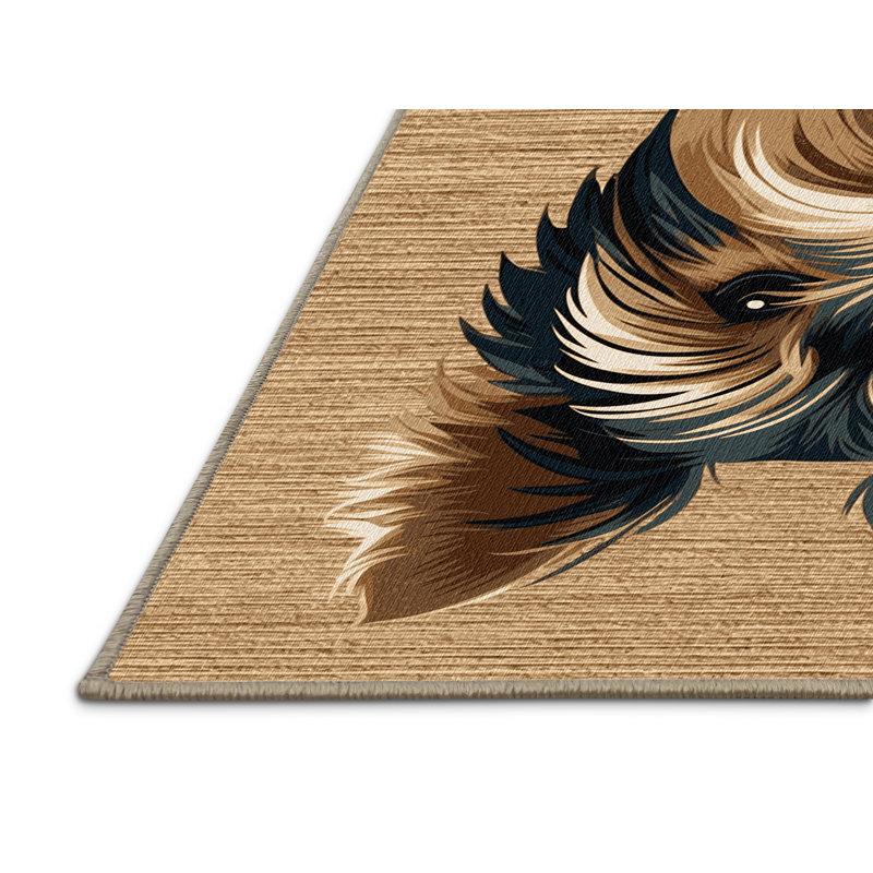 Tapis lavable pour chien Dandie Dinmont Terrier, Rectangulaire 2 pi x 3 pi