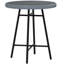 Round Wood Metal Outdoor Side Table , 50cm cm W 50cm cm D