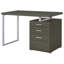 Bureau réversible à 3 tiroirs gris patiné-639390268