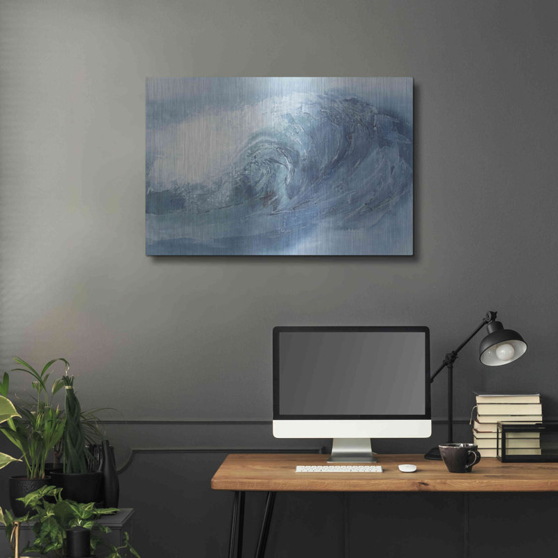 Brayden Studio «Waves VI» par Chris Paschke, art mural en métal, H 24 po x l 36 po