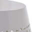 Table d'appoint d'extérieur, coupe en dentelle, plateau rond de 12 po avec base en tonneau blanc-121489433