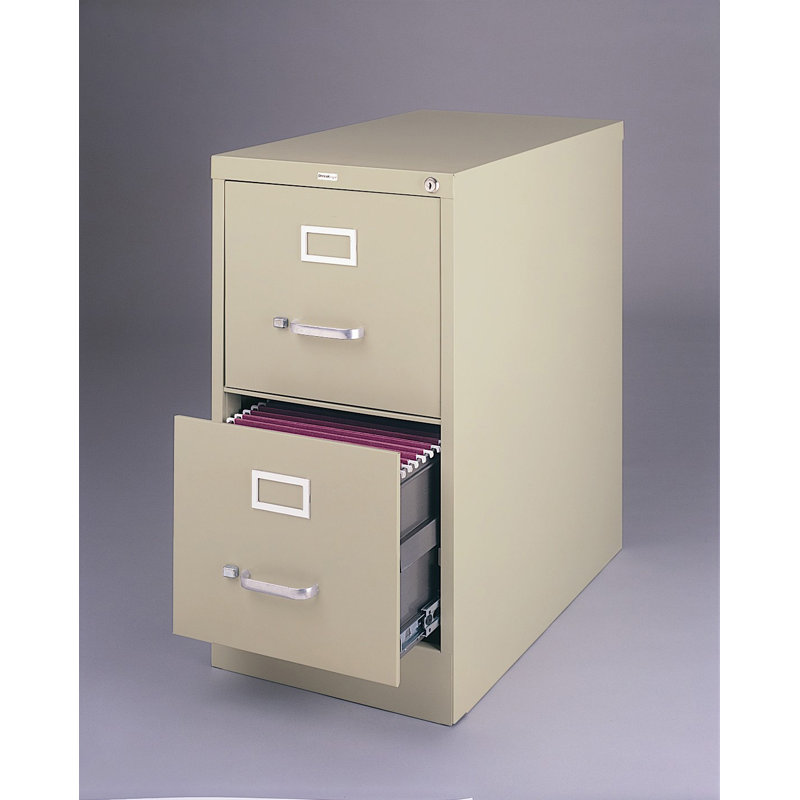 15'' Wide 2 -Drawer Steel File Cabinet, Putty