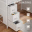 Bureau d'ordinateur 47 pouces avec 8 tiroirs de rangement, bureau de jeu avec lumières DEL et prises de courant USB, table de bureau à domicile avec support pour moniteur, table de travail d'écriture pour chambre à coucher, blanc-118621631