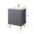 24‘’ Dark Grey Single Bathroom Vanity With Ceramic Top