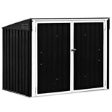 5 ft. W x 3 ft. D Metal Horizontal Garbage Shed