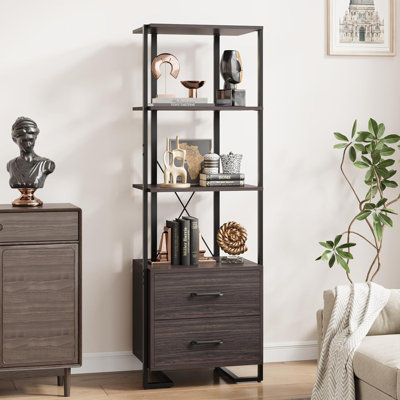179.8cm H x 63cm W Metal Book Display Bookcase