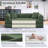 63" Boneless Corduroy Sleeper Sofa Bed, Modular Futon Couch, Compression Foam Sofa with 2 Pillows, No Assembly Required-79693598-76797011