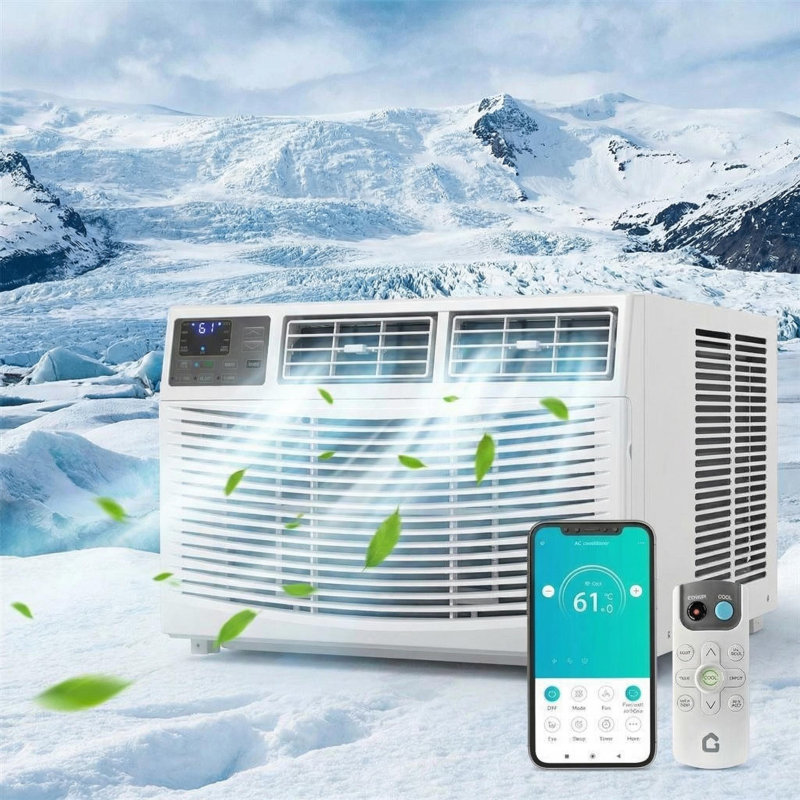Climatiseur de fenêtre 12 000 BTU, refroidissement rapide jusqu'à 550 pieds carrés