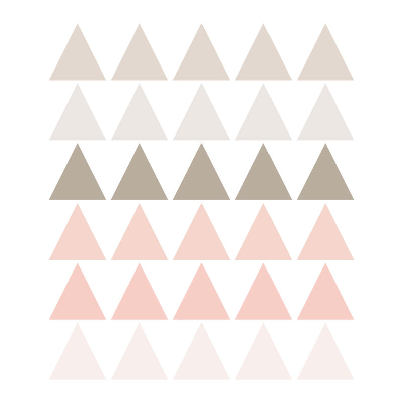 Abstract Wall Sticker, Pink/Light Taupe