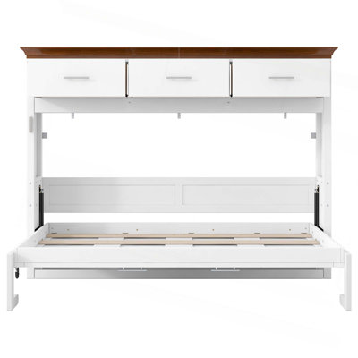 Lit escamotable simple avec 3 tiroirs