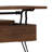 Hunter 32"W Walnut Veneer and Metal Industrial Square Lift Top Coffee Table with Dual Lift Tops and Hidden Storage-1607252087