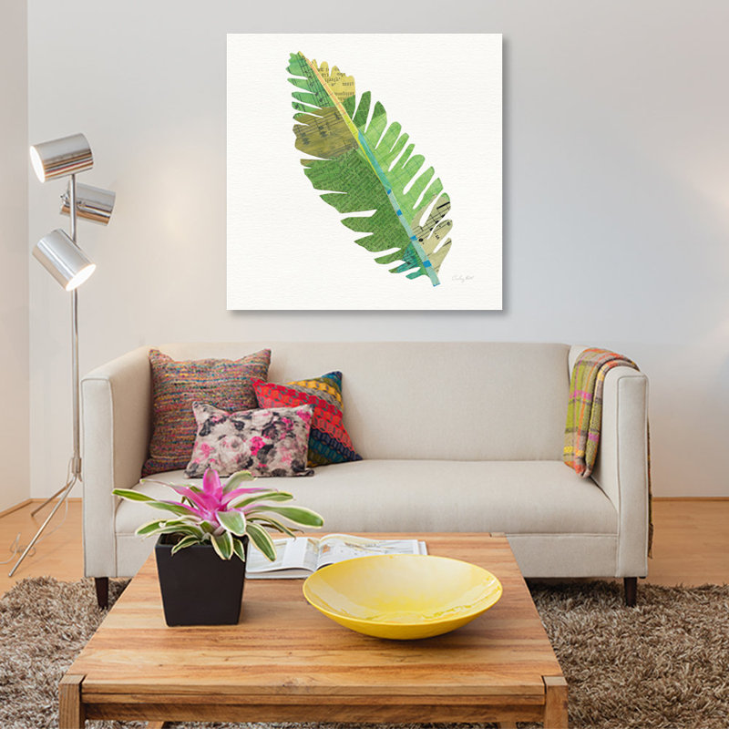 « tropical fun palms iv », impression sur toile, H 48 po x l 48 po x P 1,5 po, Pas de tapis, Toile tendue