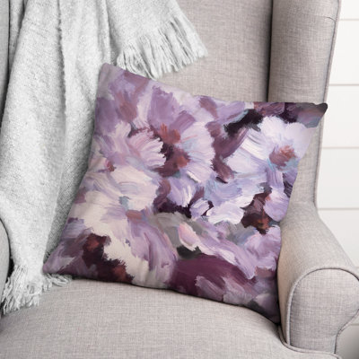 Soft Lilac Square Pillow Cover & Insert