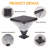 15" Black Outdoor Post Light - Led With Remote Control, Dimmable, Timer Function, Weatherproof For Yard, Garden, Pathway (1-Pack)