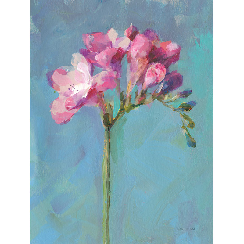 Modern Freesia II - impression sur toile tendue, H 16 po x l 12 po