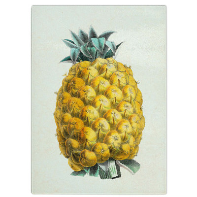 Glass Illustration of A Pineapple Chopping Board